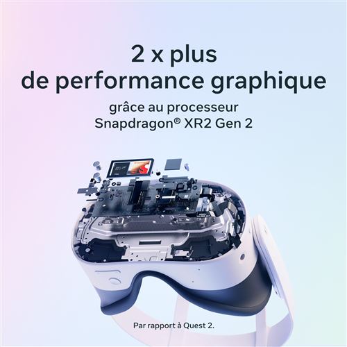 Casque de réalité virtuelle et mixte Meta Quest 3S 256 Go Blanc – Image 7