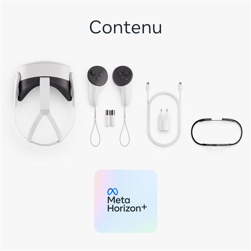 Casque de réalité virtuelle et mixte Meta Quest 3S 256 Go Blanc – Image 6
